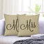 Mr. & Mrs. Pillow Covers | Beige