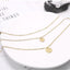 Golden Circle Layered Choker Necklace - Handmade